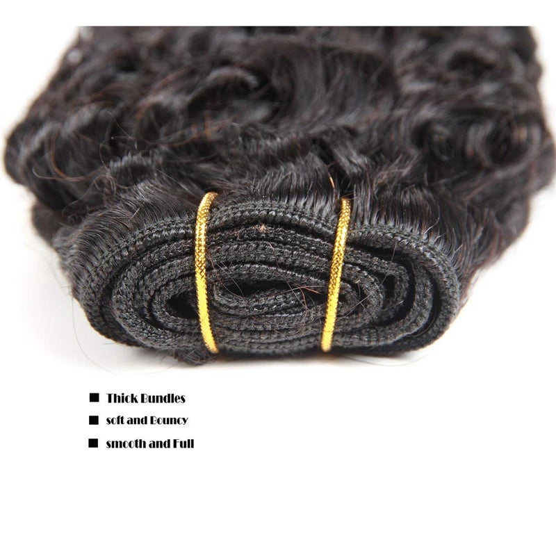 Luxnovolex Brazilian Curly Bundles Human Hair Kinky Curly 4 Bundle Short Virgin Human Hair Deals 50g/Bundle Unprocessed Remy Jerry Curly Brazilian Hair Bunldes Human Hair Weave - Image 4